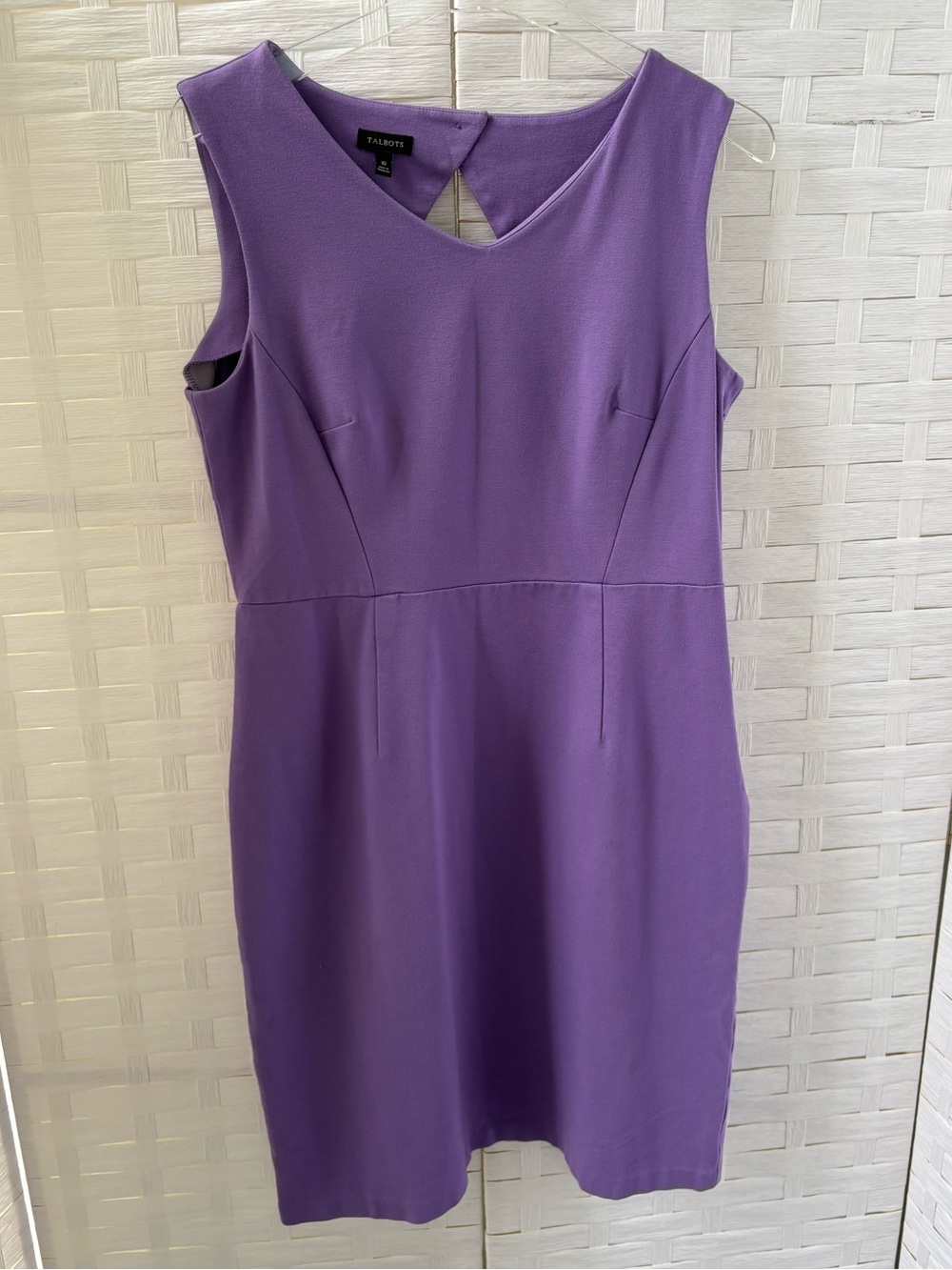 Talbots Size 10 Purple Sleeveless Sheath Dress Career Chic Office Contemporary